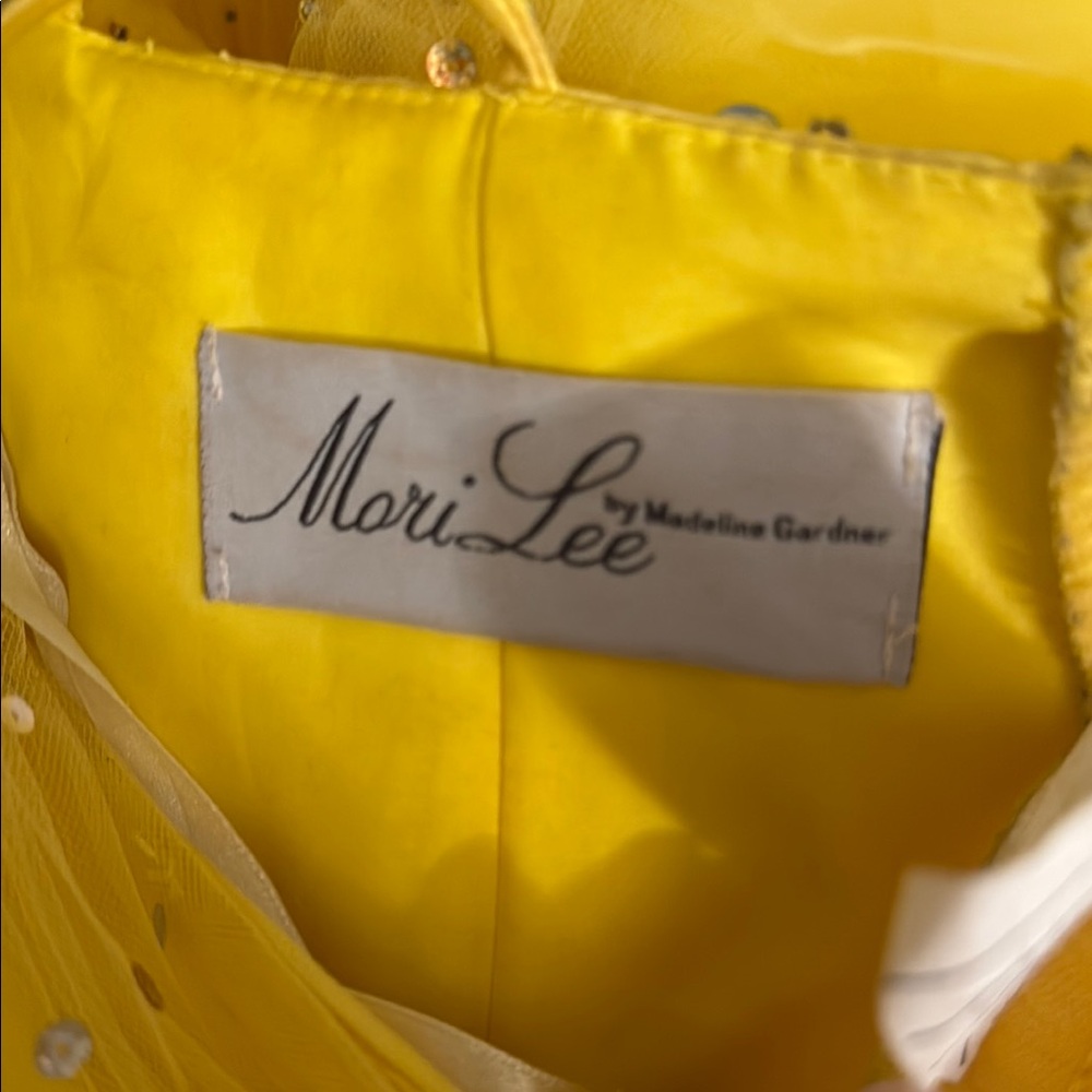 Vibrant Yellow Ball Gown with Rhinestone Accents - Picture 2 of 8